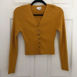 Mustard Yellow Cropped Sweater